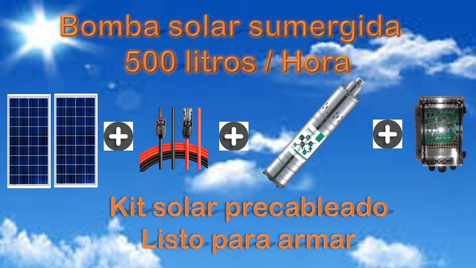 Kit bomba solar sumergida comprar bomba solar precio – Ecoboutique